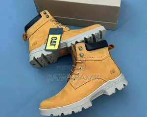Original Men’S Yellow Caterpillar (Cat) Premium Leather Ankle Boots