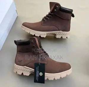Original Men’S Dark Tan Caterpillar (Cat) Casual Ankle Leather Boots