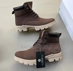 Original Men’S Dark Tan Caterpillar (Cat) Casual Ankle Leather Boots