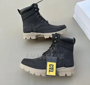 Men’S Classic Pale Black Caterpillar (Cat) Casual Ankle Boots