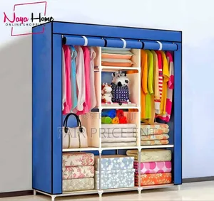 Original Wooden Closet. 3 Coloums ( Blue)