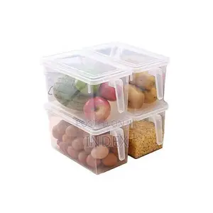 4pc Fridge Storage Container Box Holder Organiser Food Containers