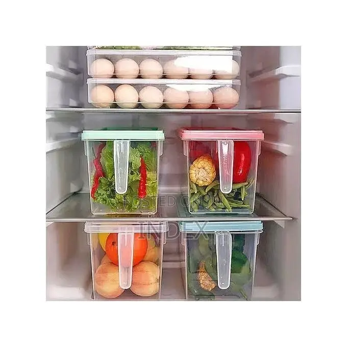 4pc Fridge Storage Container Box Holder Organiser Food Containers