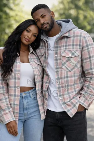 Unisex Oversized Plaid Shirt