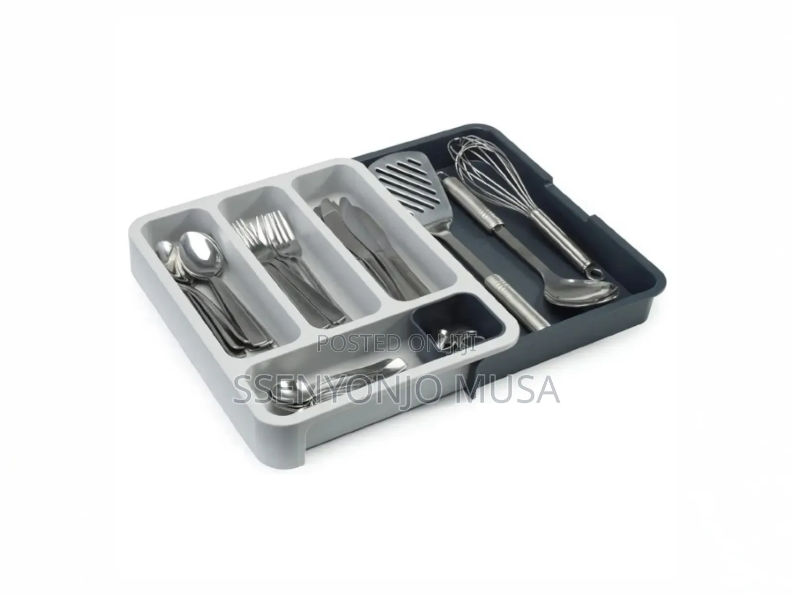 Expandable Cutlerytray Durable Drawer/Table Organizer,Green