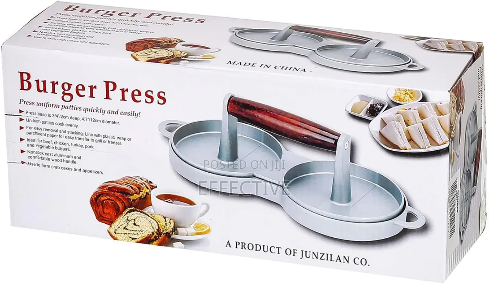 Double Non-Stick Cast Aluminum Burger Press.