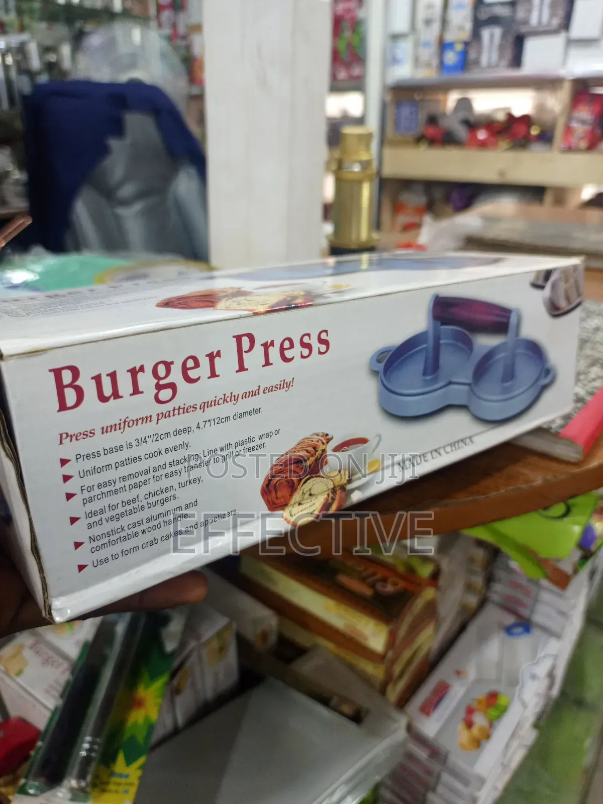 Double Non-Stick Cast Aluminum Burger Press.