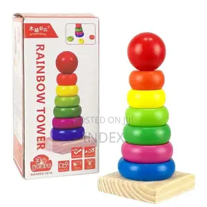 Other Wooden Rainbow Tower Kids Play Toy