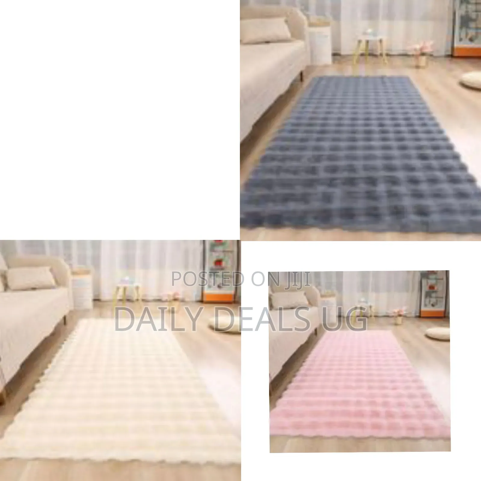 Soft, Fluffy Faux Rabbit Fur Area Rug