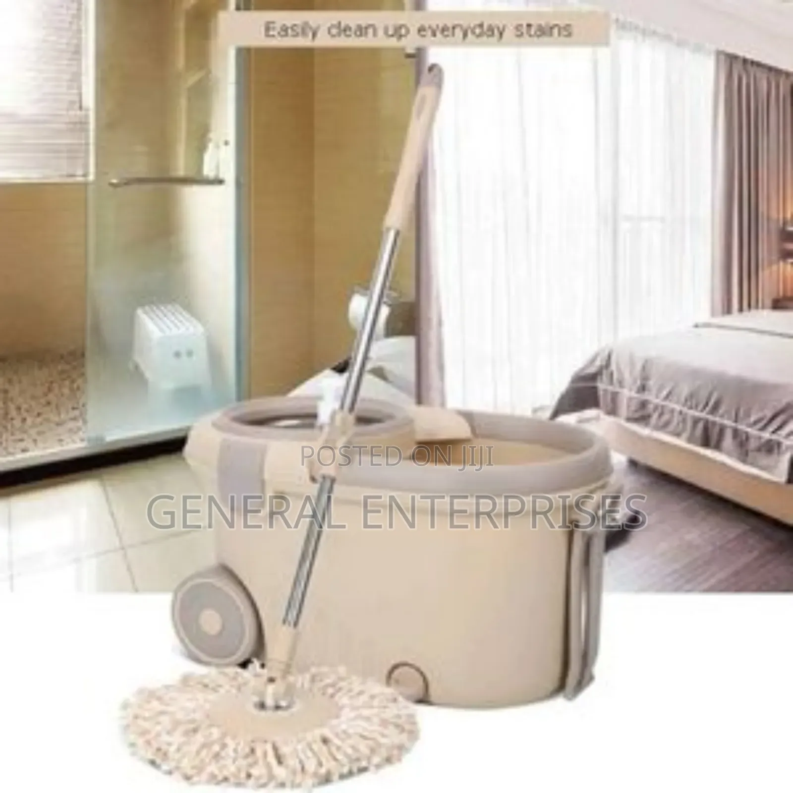 360-Degree Spin Mop and Bucket Set With Wheels.