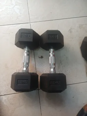 7.5kg Rubber-Coated Hex Dumbbell/Lifters