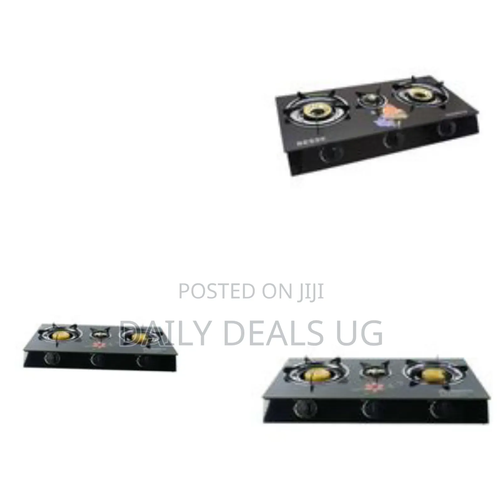 Three-Burner Gas Stove With Glass Top