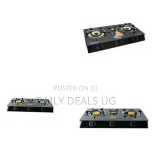 Three-Burner Gas Stove With Glass Top