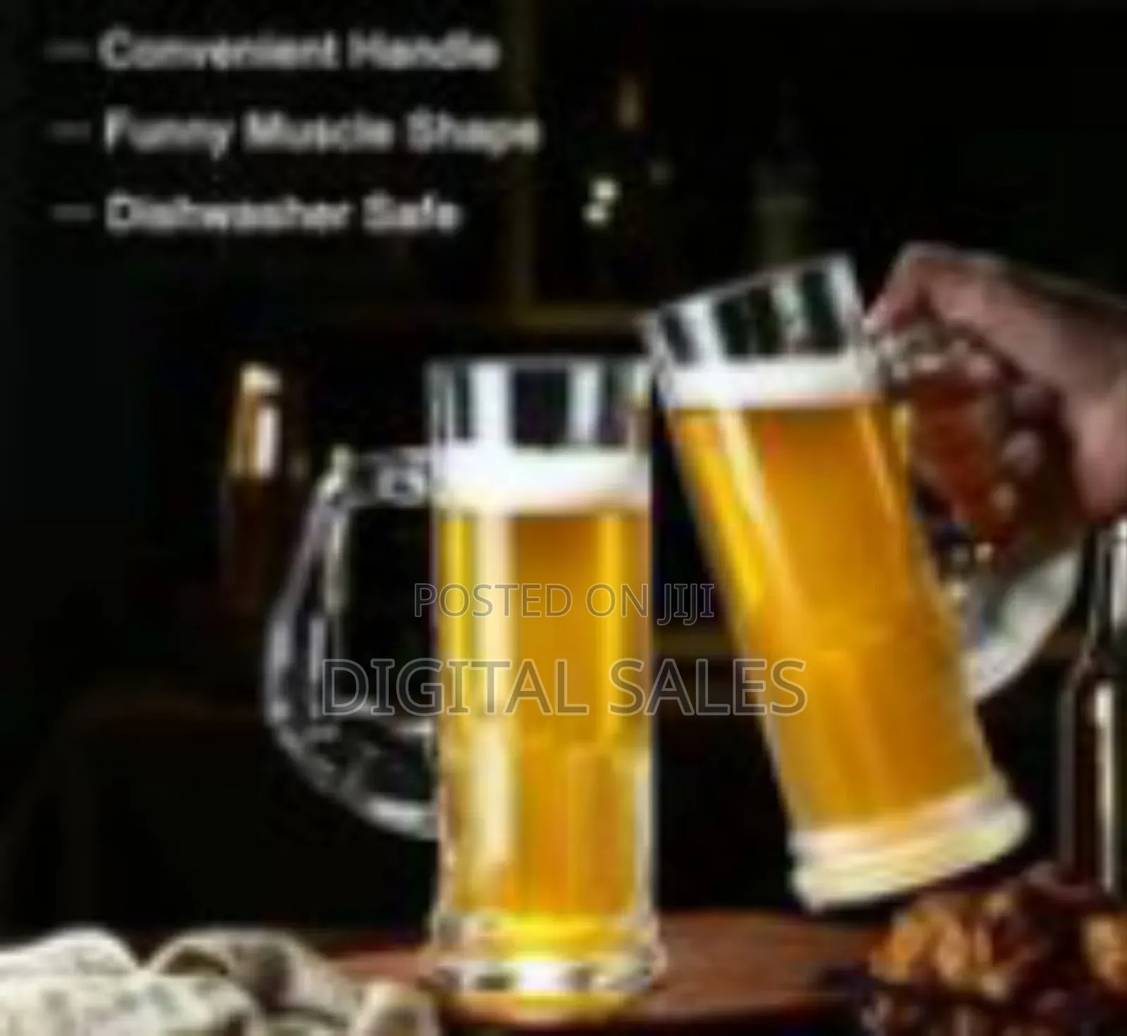Large Glass Beer Mugs