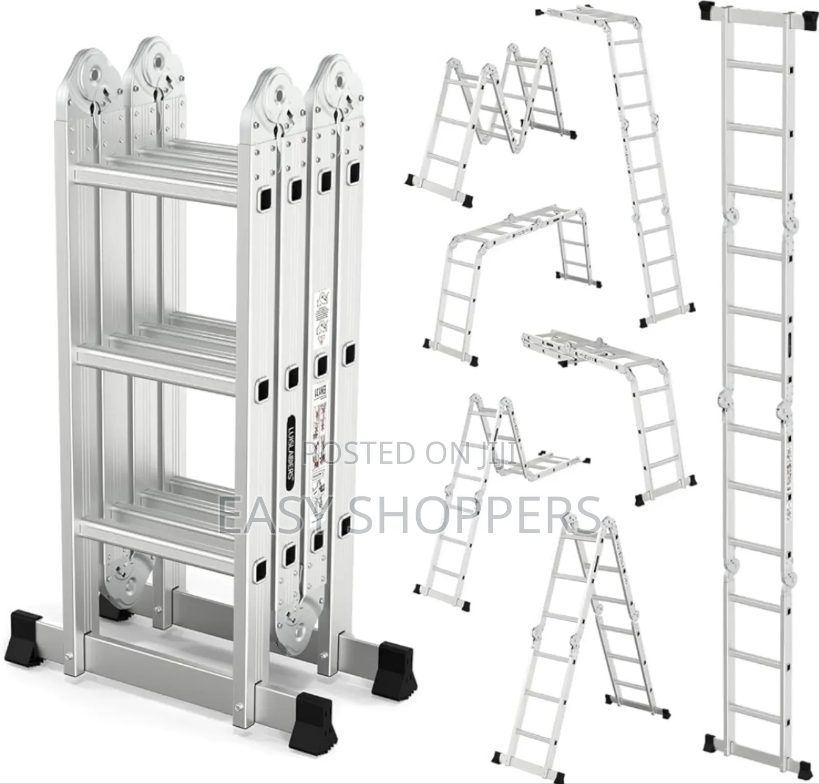 4x3 Aluminium Multi-Purpose Ladder Foldable Step Ladder.