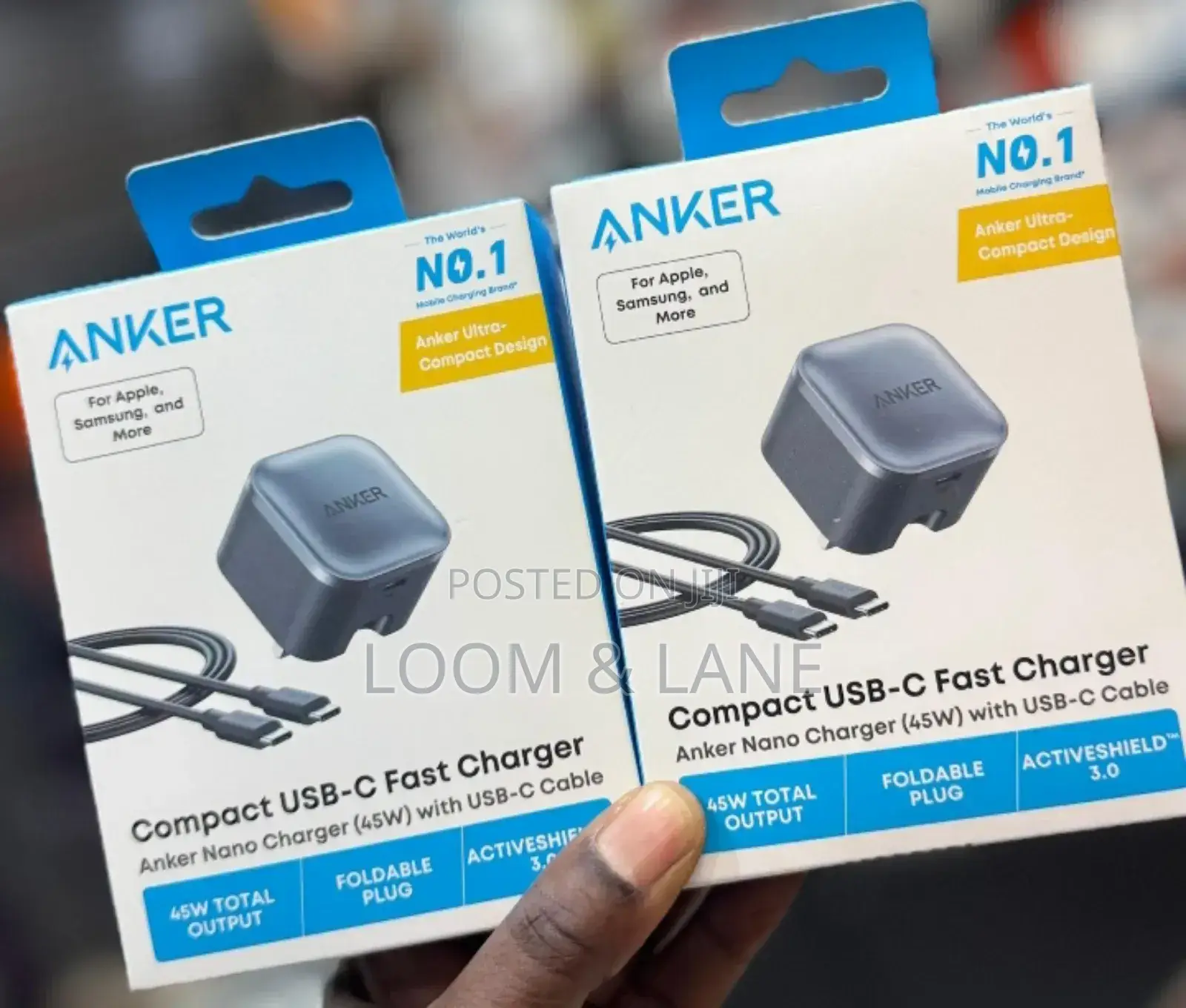 Anker Nano Charger 45w With Usb-C Cable