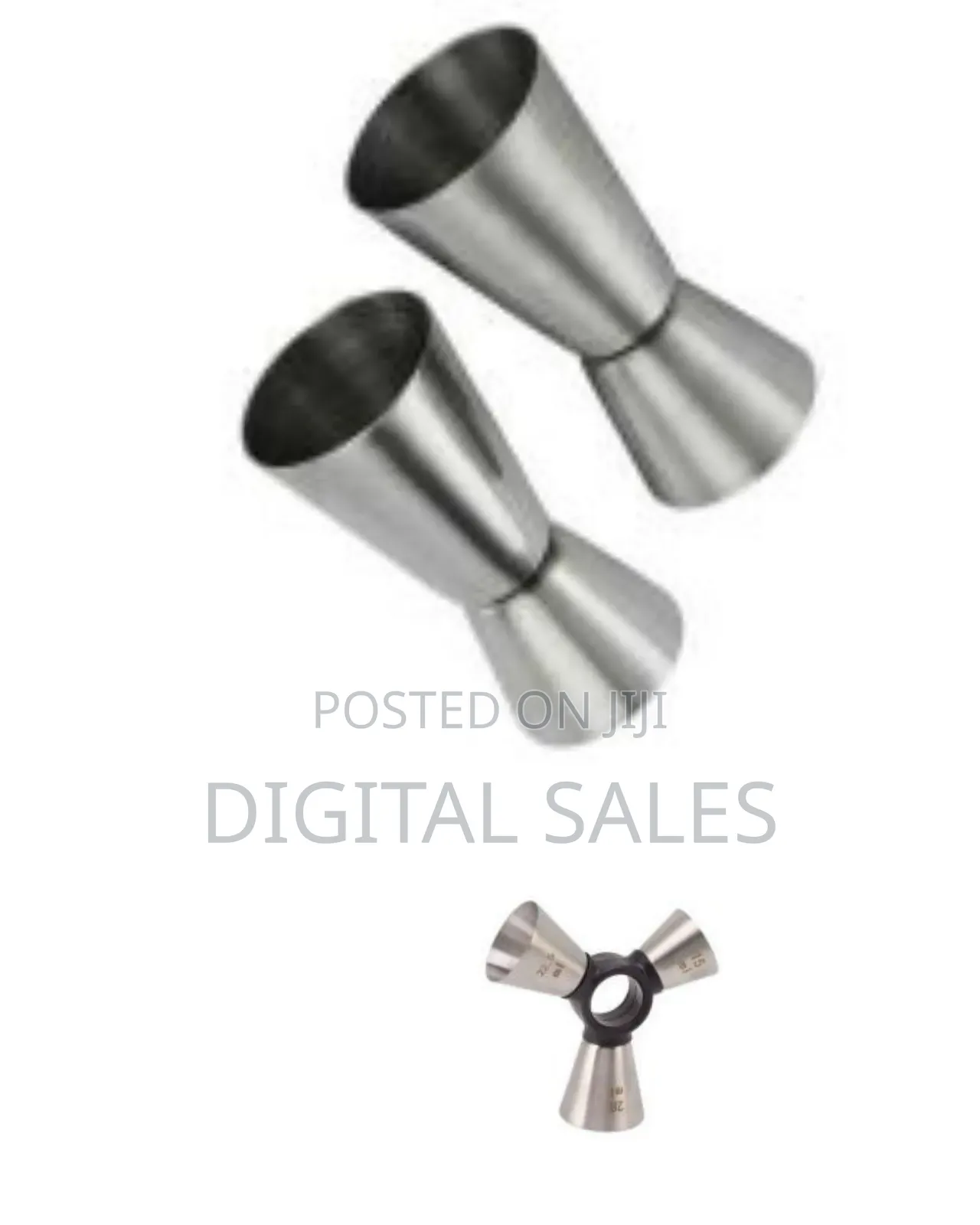 Stainless Steel Triple-Head Cocktail Measuring Jigger.