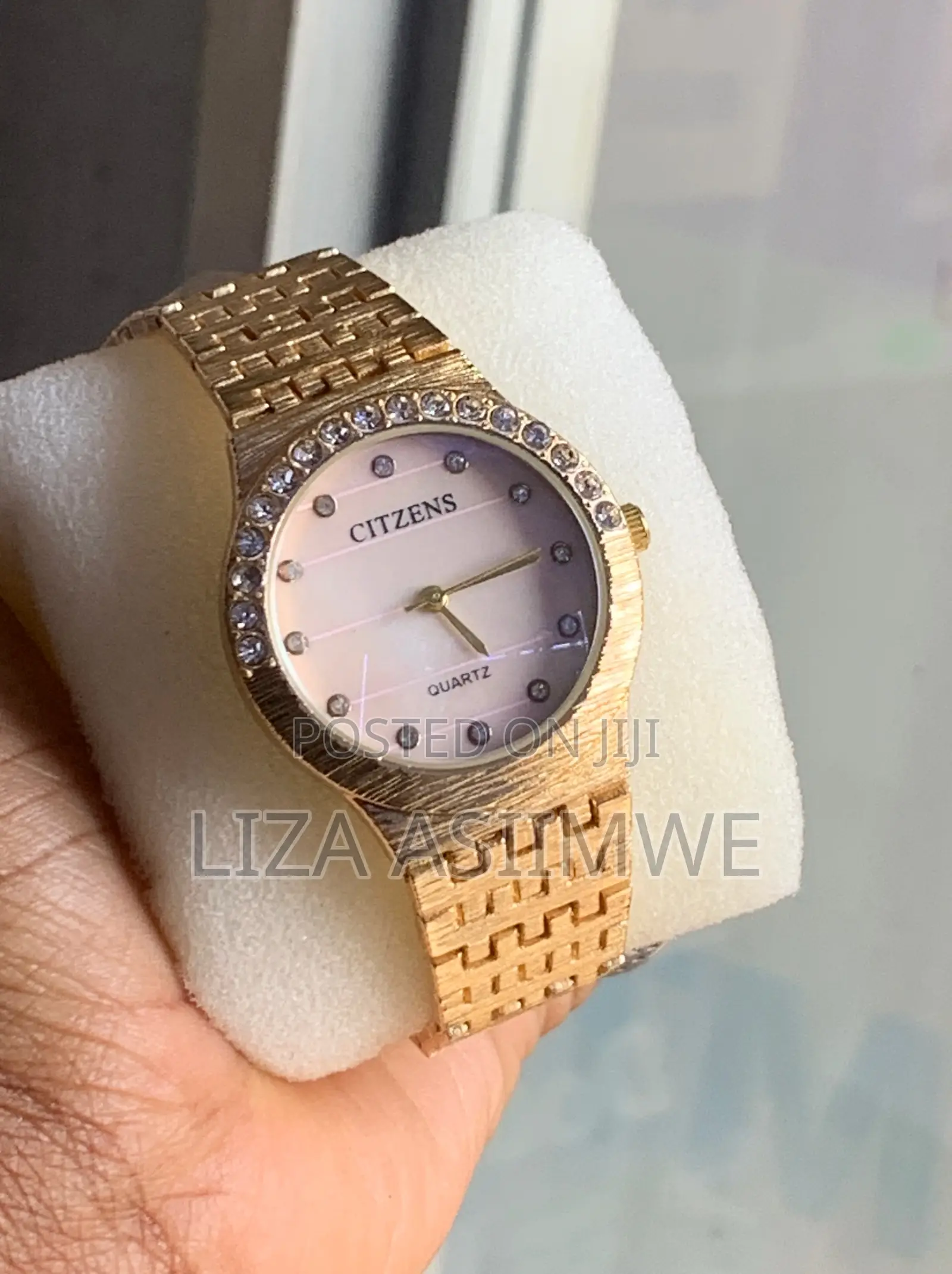 Gold-Tone Citizen Core Collection Quartz Watch With a Pearl Dial