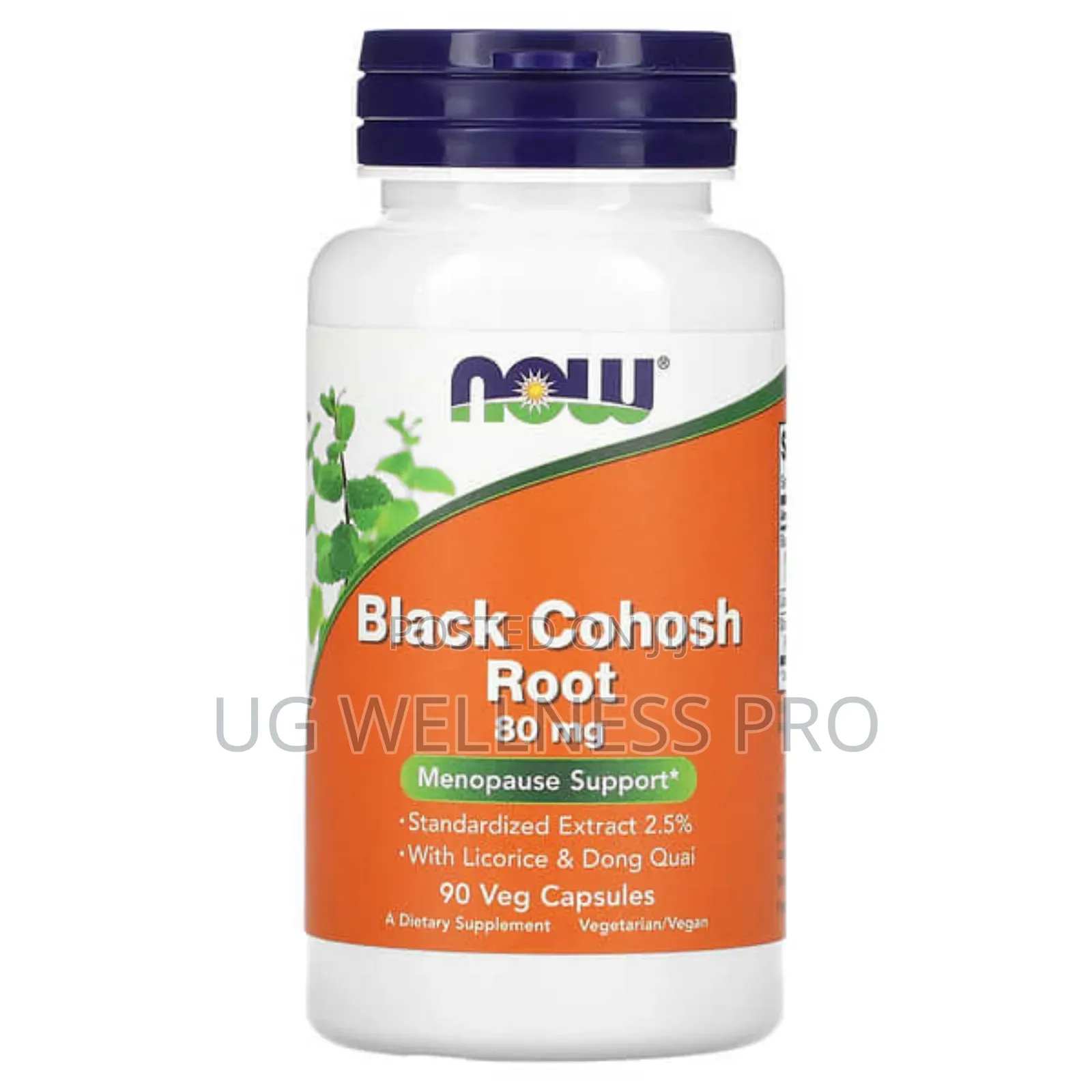 Black Cohosh Root 80 Mg 90 Veg Capsules Menopause Support