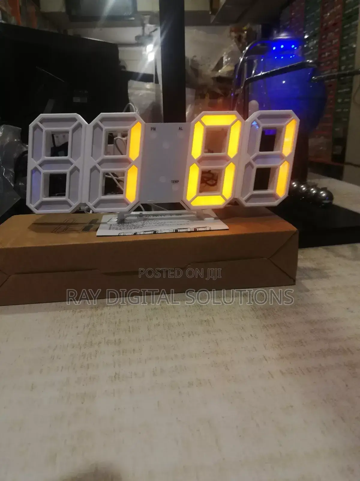 Luminous 3d Led Table Wall Clock