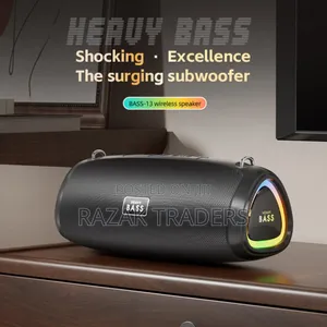 Bass-13 30w Portable Bluetooth Speaker With Subwoofer RGB Led Lights
