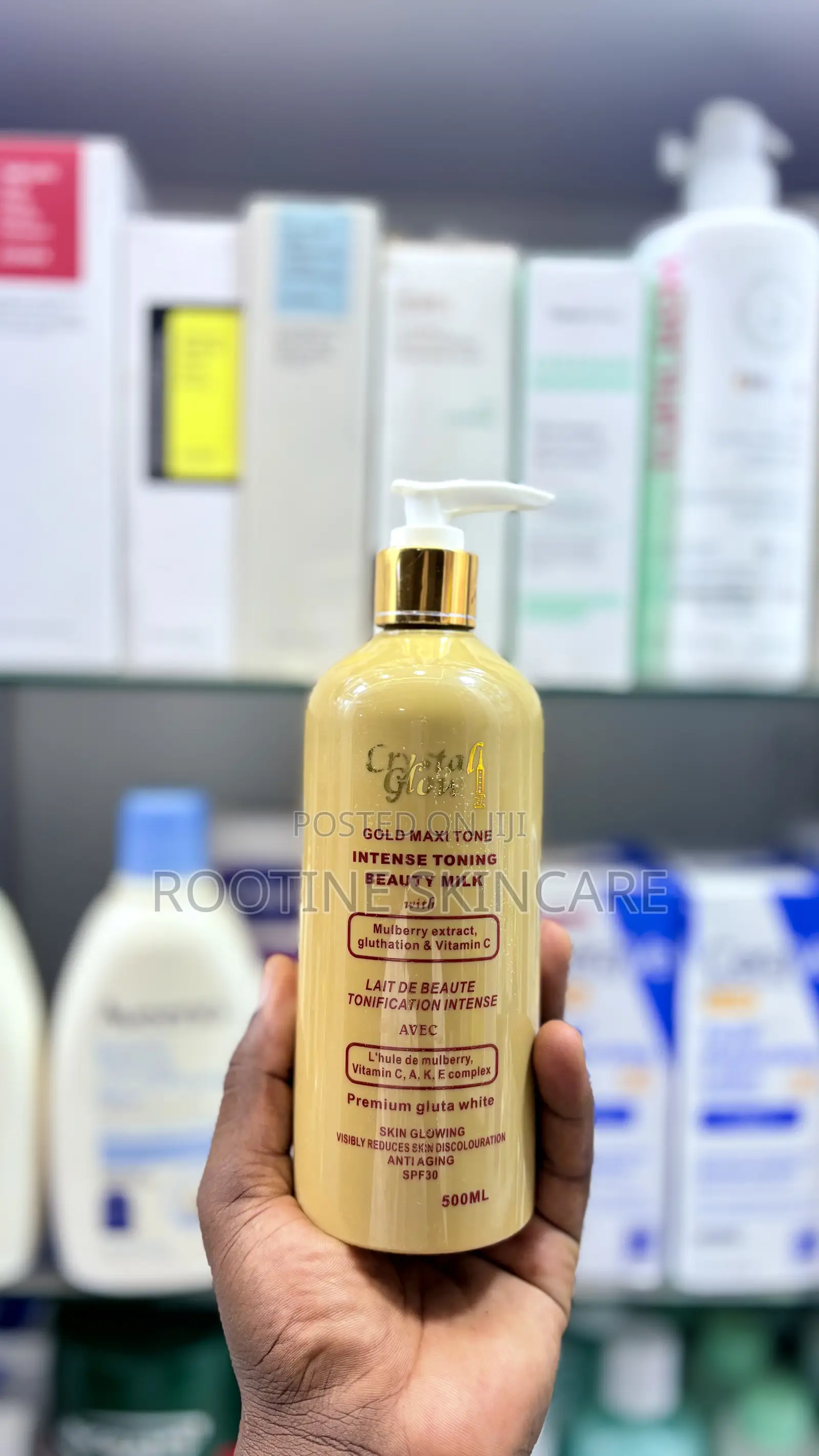 Crystal Glow Gold Maxitone Intense Toning Beauty Milk 500g