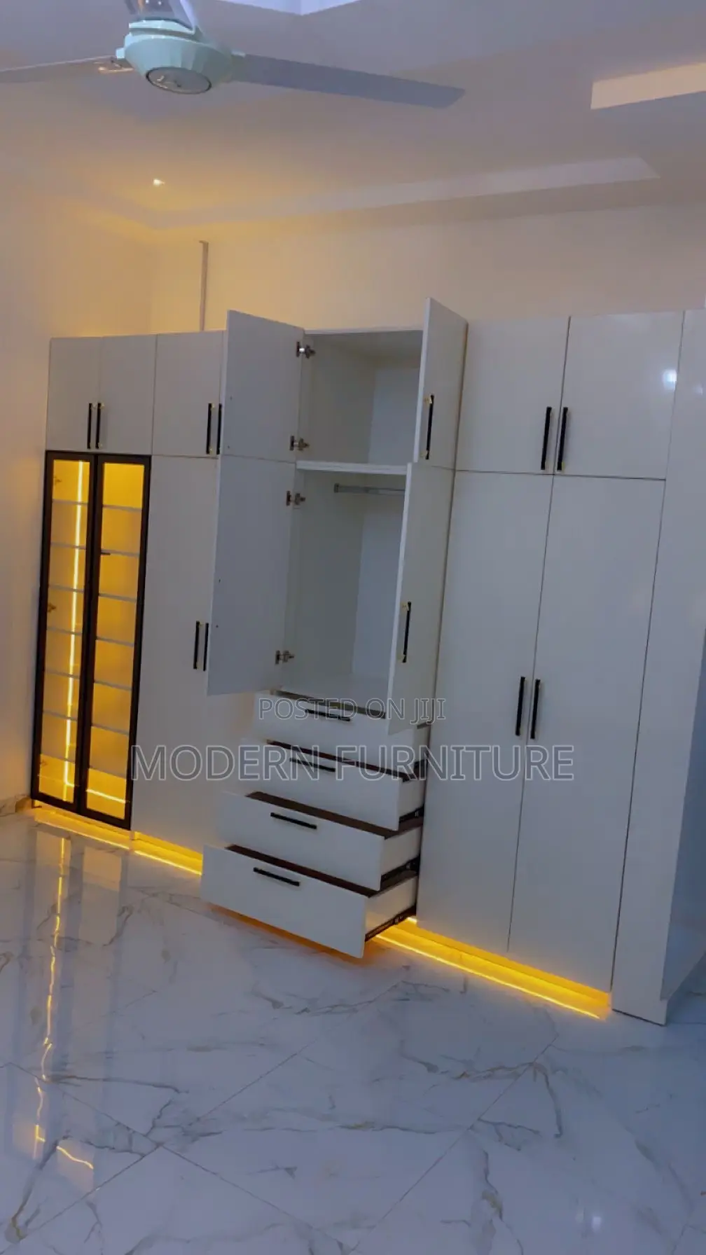 White Laminated Wardrobe