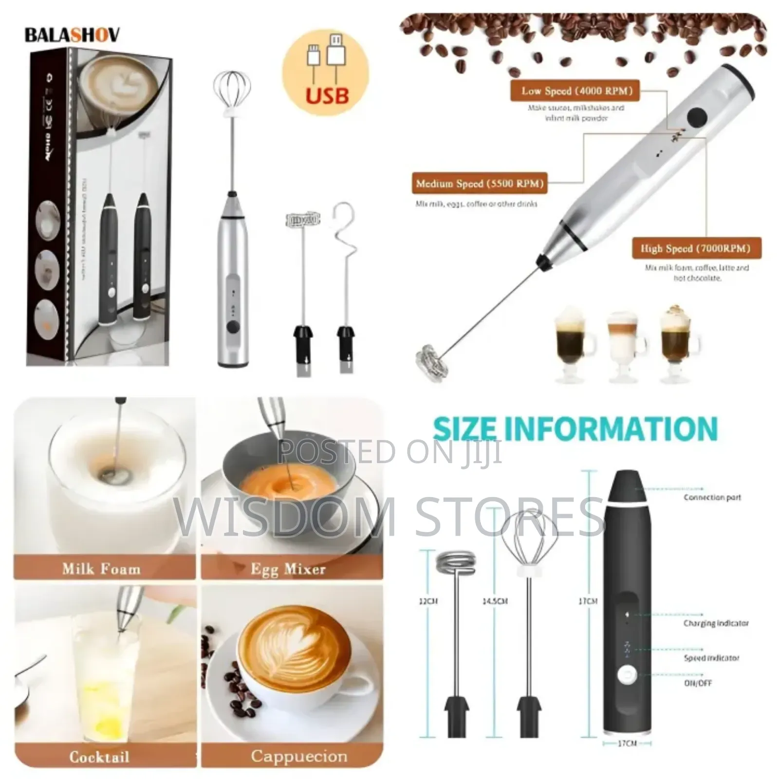 Rechargeable Handheld Coffee Mixer: Elevate