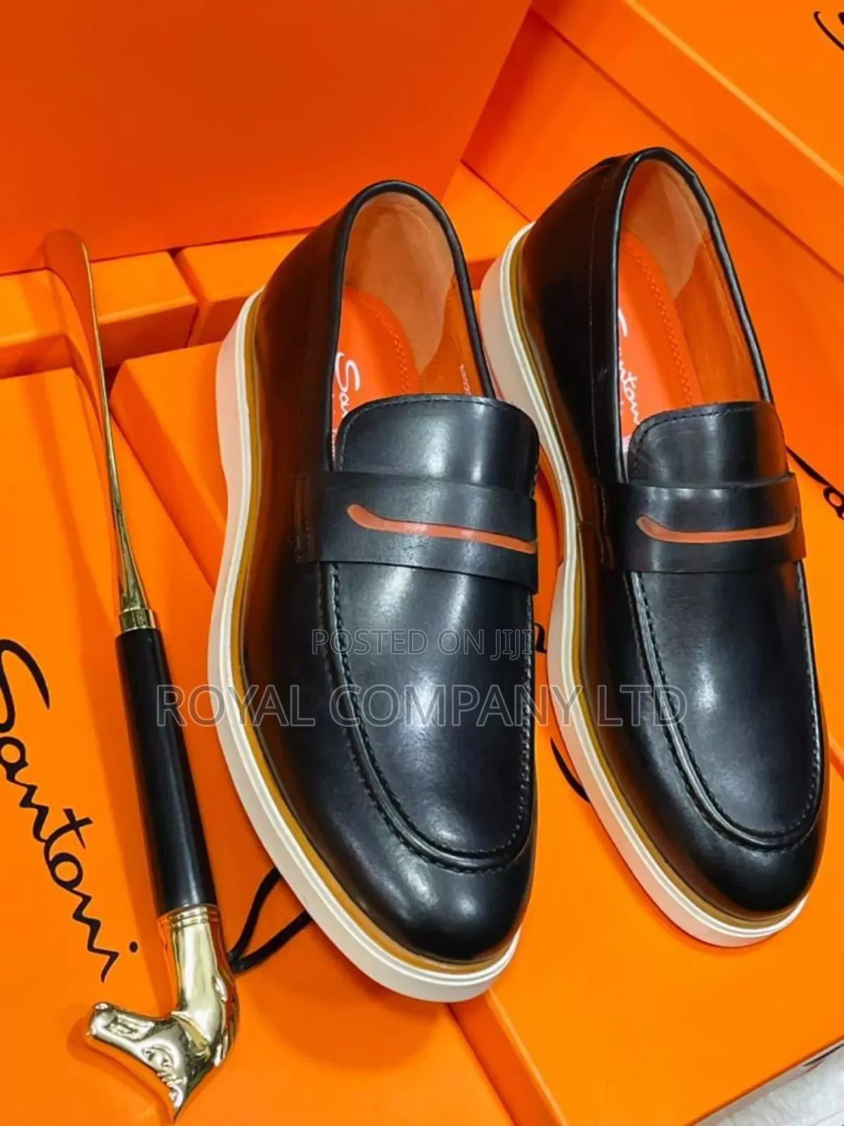 Santoni Men Leather Shoes