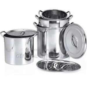Set of Stainless Steel Stock Pots