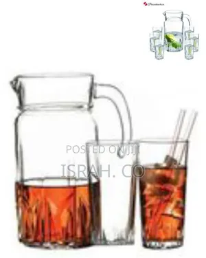 Glass Pitcher and Tumbler