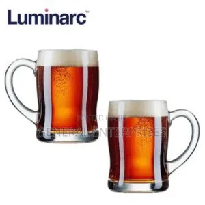 A Set of Luminarc Benidorm Beer Mugs.