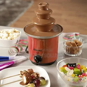 Uk Elgento 3-Tier Red Compact Tower Mini Chocolate Fountain
