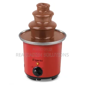 Uk Elgento 3-Tier Red Compact Tower Mini Chocolate Fountain