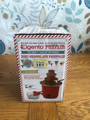 Uk Elgento 3-Tier Red Compact Tower Mini Chocolate Fountain