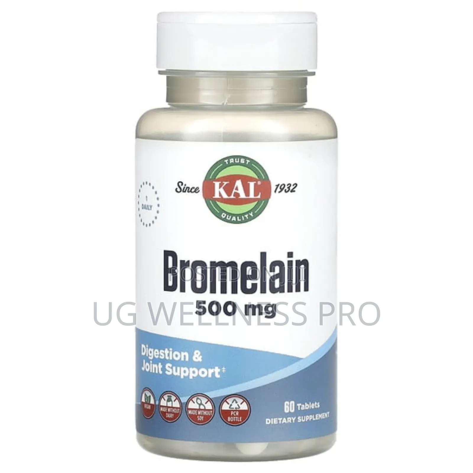Kal, Bromelain, 500 Mg, 60 Tablets