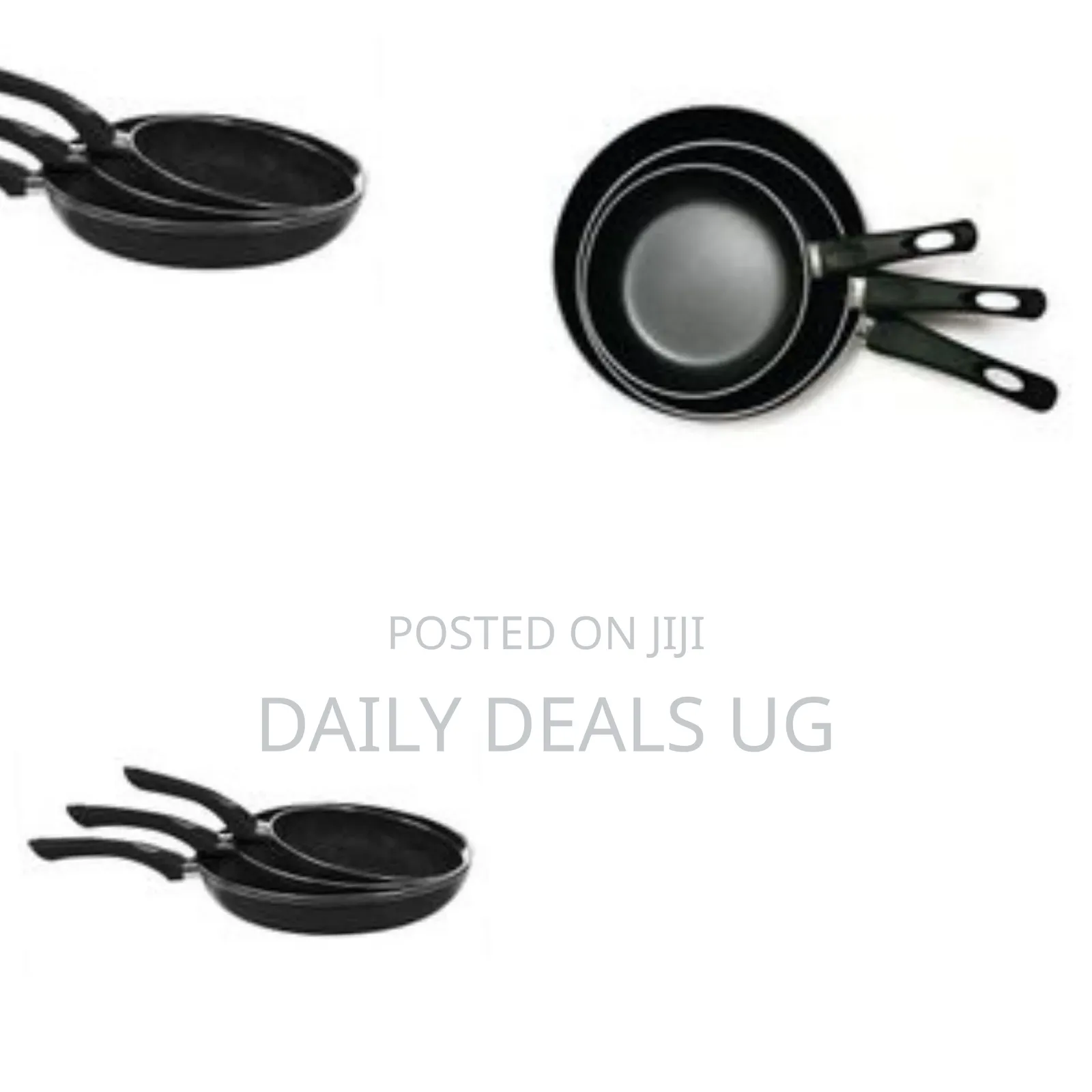 Set of Three Non-Stick Frying Pans