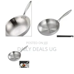 Tri-Ply Stainless Steel Wok Pan