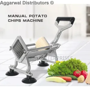 Manual Stainless Steel Potato Chip Cutter.