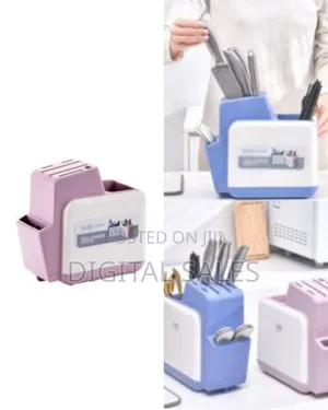 Multi-Functional Kitchen Knife Block and Utensil Organizer