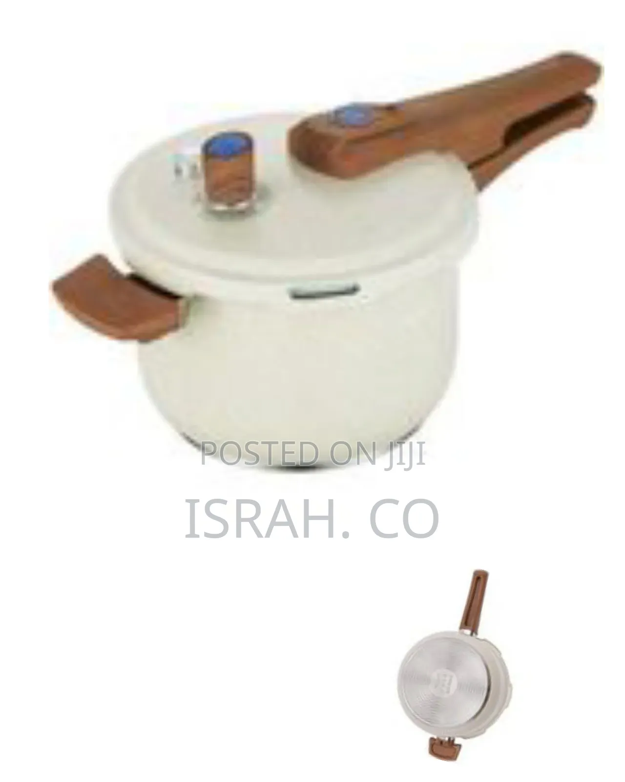 Modern Pressure Cooker With Wood-Effect Handles