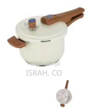 Modern Pressure Cooker With Wood-Effect Handles