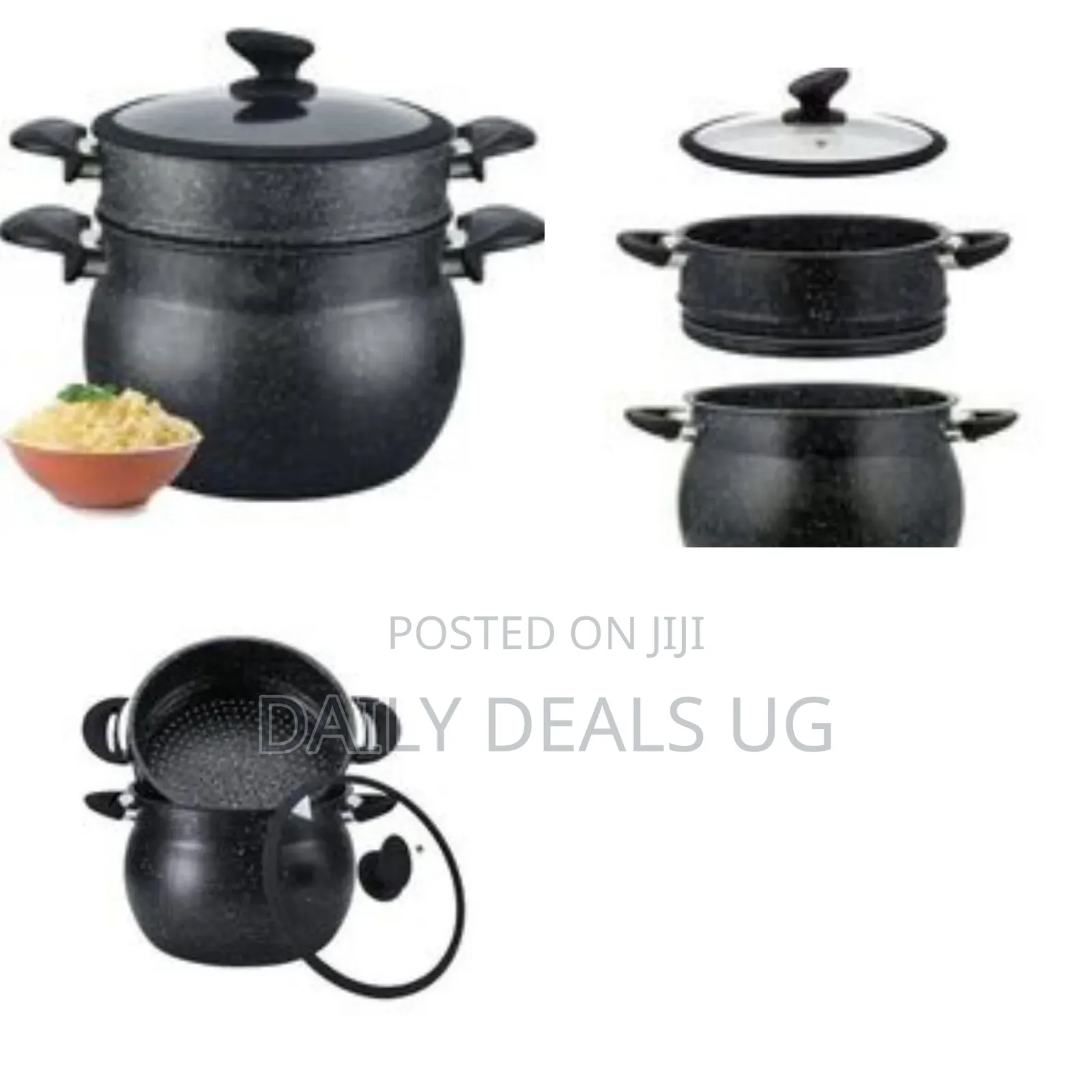 Line Marble-Coated Couscous Pot/Streamer Set