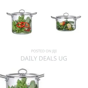 Clear Borosilicate Glass Cooking Pot