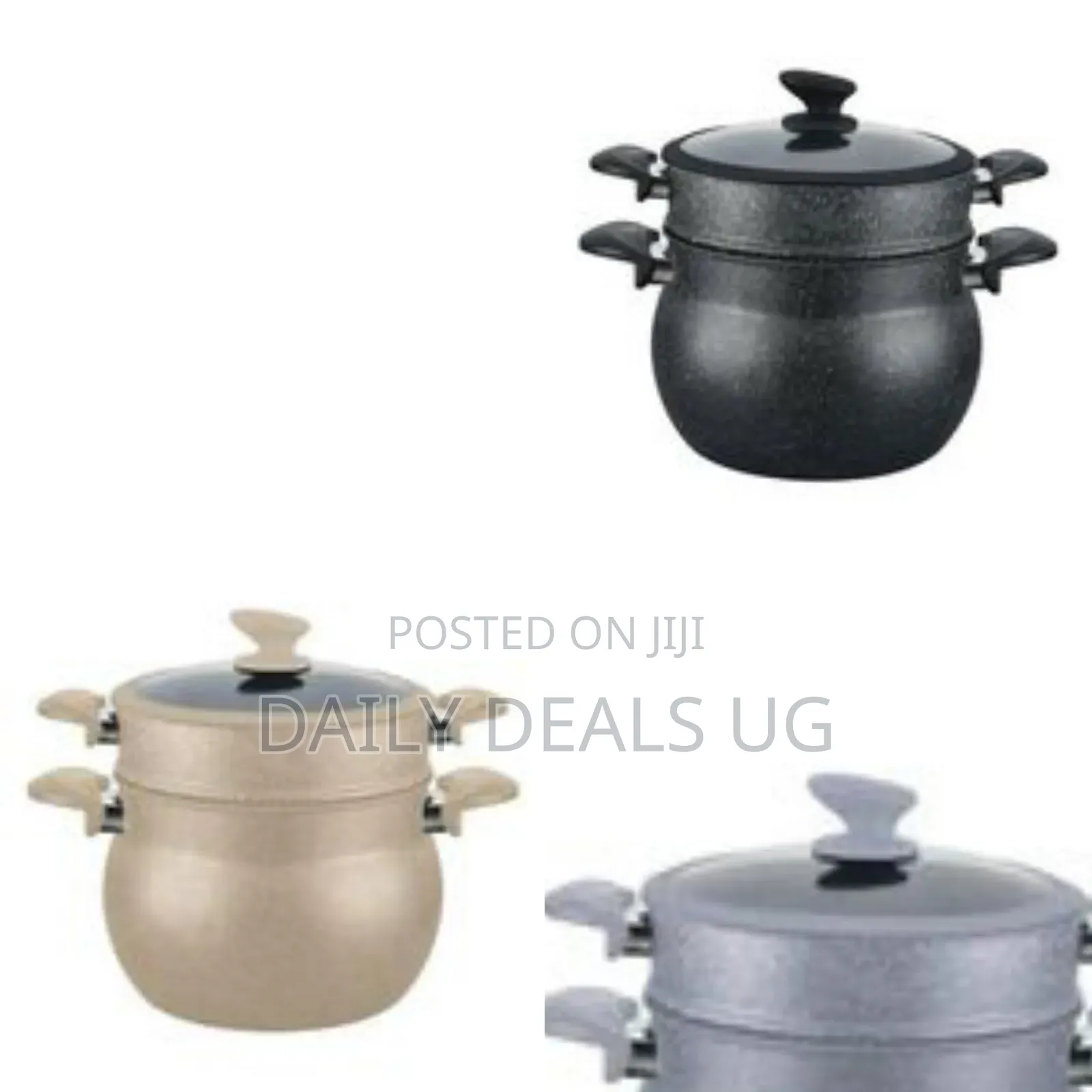 Cheffinger Marble-Coated Couscous Pot/Streamer Set