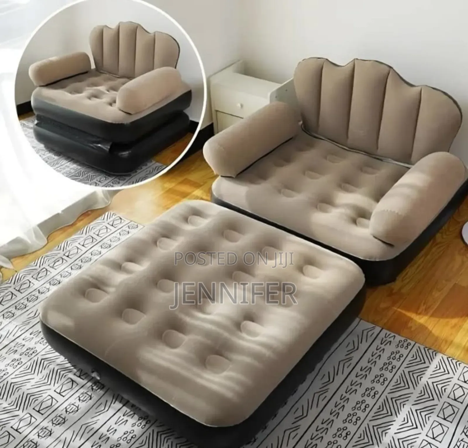 Double Layer in Inflatable Sofa Bed