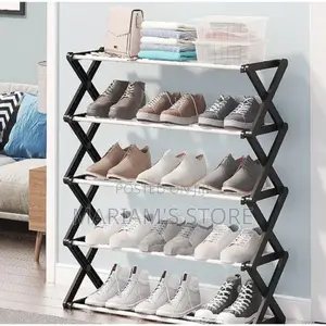 15 Pairs Plastic Foldable Shoe Rack