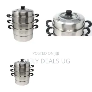 A Multi-Tier Stainless Steel Streamer Pot Set