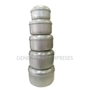Set of Aluminum Steaming Cookware With Lids.