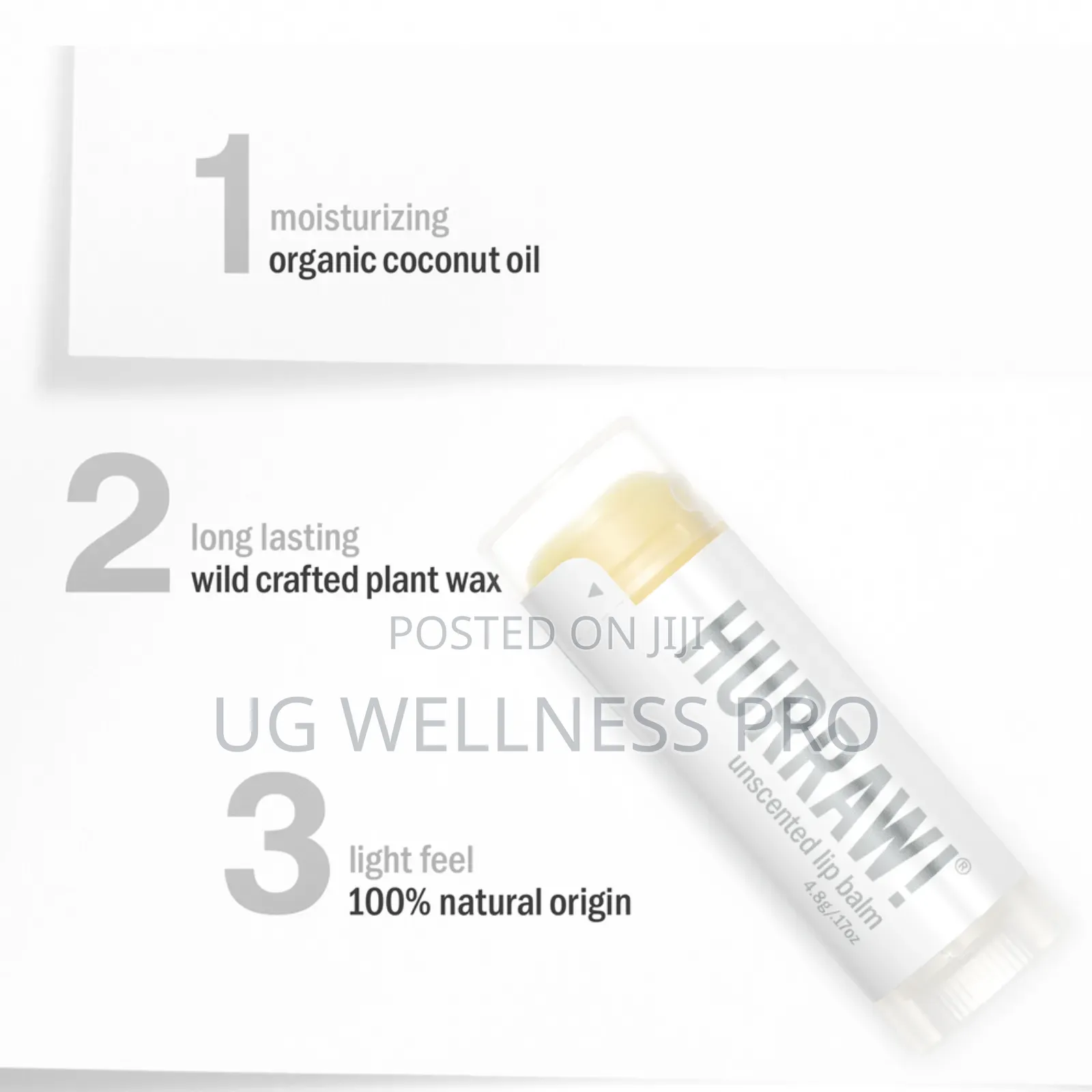 Hurraw Unscented Lip Balm